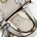 Chloe Kerala Hand Bag Leather White Gold Auth am12715V-18
