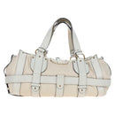 Chloe Kerala Hand Bag Leather White Gold Auth am12715V-3