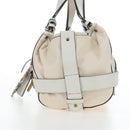 Chloe Kerala Hand Bag Leather White Gold Auth am12715V-4