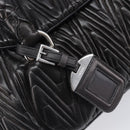 PRADA Hand Bag Leather Black Silver BN1235 Auth am12716A-20