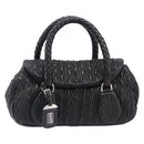 PRADA Hand Bag Leather Black Silver BN1235 Auth am12716A-13