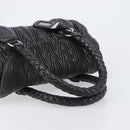PRADA Hand Bag Leather Black Silver BN1235 Auth am12716A-7