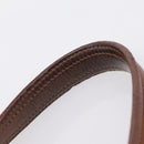 Saint Laurent Muse toe Hand Bag Leather Brown Gold Auth am12717A-9