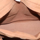 Saint Laurent Muse toe Hand Bag Leather Brown Gold Auth am12717A-11