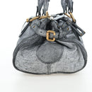 Chloe Paddington Hand Bag Leather Silver Gold Auth am12718V-3