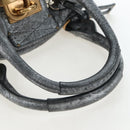 Chloe Paddington Hand Bag Leather Silver Gold Auth am12718V-7