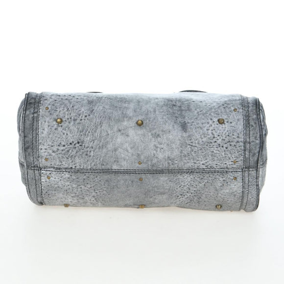 Chloe Paddington Hand Bag Leather Silver Gold Auth am12718V