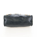Balenciaga The Giant City Hand Bag Leather 2way Black Gold 173084 Auth am12719V-5