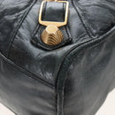 Balenciaga The Giant City Hand Bag Leather 2way Black Gold 173084 Auth am12719V-16