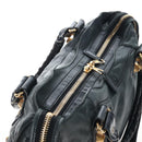 Balenciaga The Giant City Hand Bag Leather 2way Black Gold 173084 Auth am12719V-6