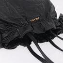 PRADA Side Ribbon Tote Bag Leather Black Gold Auth am12722V-14