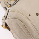 Chloe Paddington Hand Bag Leather Ivory Gold Silver Auth am12724V-16