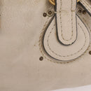 Chloe Paddington Hand Bag Leather Ivory Gold Silver Auth am12724V-2