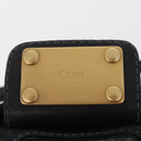 Chloe Paddington Hand Bag Leather Black Gold Silver Auth am12725V-18