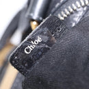 Chloe Paddington Hand Bag Leather Black Gold Silver Auth am12725V-25