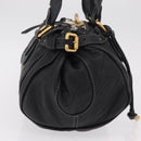 Chloe Paddington Hand Bag Leather Black Gold Silver Auth am12725V-5