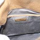 Miu Miu Side Ribbon Hand Bag Leather 2way Beige Gold Auth am12726V-21