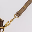 Miu Miu Side Ribbon Hand Bag Leather 2way Beige Gold Auth am12729V-16