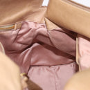Miu Miu Side Ribbon Hand Bag Leather 2way Beige Gold Auth am12729V-23