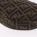 FENDI Zucca Canvas Mamma Baguette Shoulder Bag Brown Black Auth am12730M-18