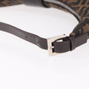 FENDI Zucca Canvas Mamma Baguette Shoulder Bag Brown Black Auth am12730M-22