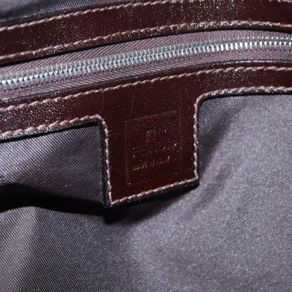 FENDI Zucca Canvas Mamma Baguette Shoulder Bag Brown Black Auth am12730M