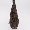FENDI Zucca Canvas Mamma Baguette Shoulder Bag Brown Black Auth am12730M-3