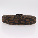 FENDI Zucca Canvas Mamma Baguette Shoulder Bag Brown Black Auth am12730M-5