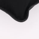 PRADA Tote Bag Nylon Leather Black Silver Auth am12735A-14