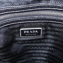PRADA Tote Bag Nylon Leather Black Silver Auth am12735A-19