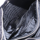 PRADA Tote Bag Nylon Leather Black Silver Auth am12735A-23