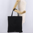 PRADA Tote Bag Nylon Leather Black Silver Auth am12735A-24