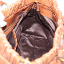 Miu Miu Side Ribbon Hand Bag Leather 2way Brown Gold RT0383 Auth am12737M-20