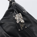 PRADA Shoulder Bag Leather Black Silver BR4519 Auth am12738V-15