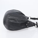PRADA Shoulder Bag Leather Black Silver BR4519 Auth am12738V-4