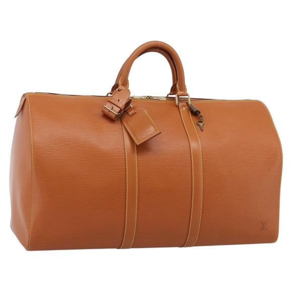 LOUIS VUITTON Epi Keepall 50 Boston Bag Zipangu Gold M42968 LV Auth am12739V