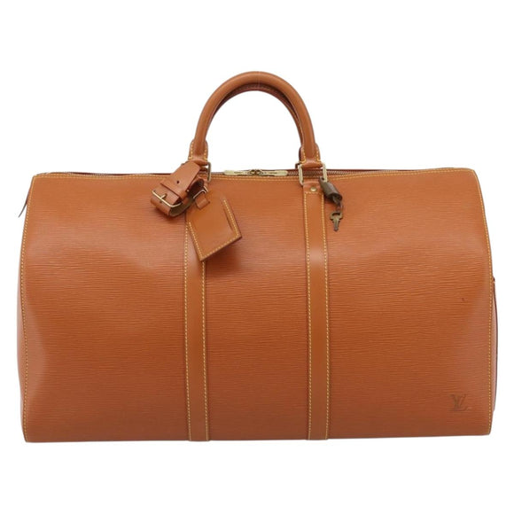 LOUIS VUITTON Epi Keepall 50 Boston Bag Zipangu Gold M42968 LV Auth am12739V