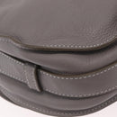 Chloe Mercy Shoulder Bag Leather Gray Gold Auth am12742V-20