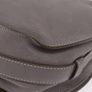 Chloe Mercy Shoulder Bag Leather Gray Gold Auth am12742V-21