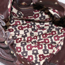 GUCCI GG Canvas Guccissima Hand Bag Leather Dark Brown Gold 203624 Auth am12743V-11