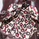 GUCCI GG Canvas Guccissima Hand Bag Leather Dark Brown Gold 203624 Auth am12743V-18
