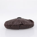 GUCCI GG Canvas Guccissima Hand Bag Leather Dark Brown Gold 203624 Auth am12743V-5