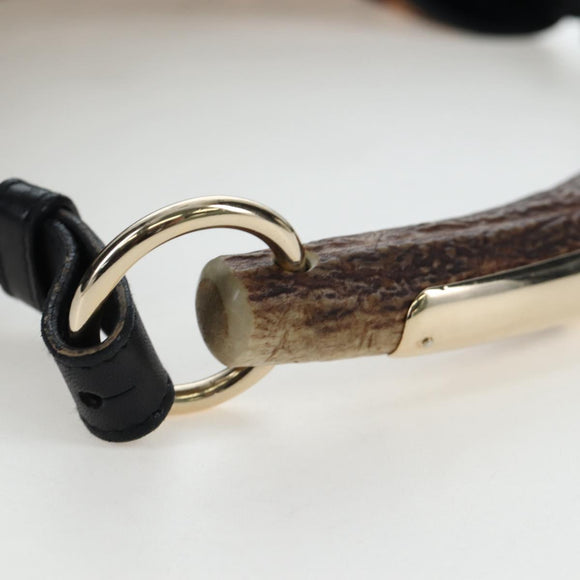 Saint Laurent Mombasa Shoulder Bag Harako Leather Beige Gold Auth am12744SAM