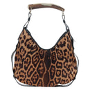 Saint Laurent Mombasa Shoulder Bag Harako Leather Beige Gold Auth am12744SAM-2