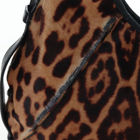 Saint Laurent Mombasa Shoulder Bag Harako Leather Beige Gold Auth am12744SAM