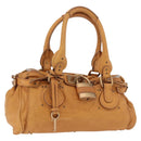 Chloe Paddington Hand Bag Leather Brown Gold Silver Auth am12746V-1