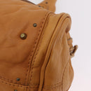 Chloe Paddington Hand Bag Leather Brown Gold Silver Auth am12746V-15