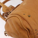 Chloe Paddington Hand Bag Leather Brown Gold Silver Auth am12746V-16