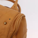 Chloe Paddington Hand Bag Leather Brown Gold Silver Auth am12746V-17