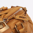Chloe Paddington Hand Bag Leather Brown Gold Silver Auth am12746V-19